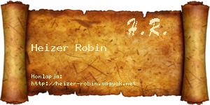 Heizer Robin névjegykártya
